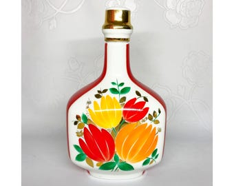 ヴィンテージ ロモノーソフ磁器デキャンタ：ブドウの木のデザイン