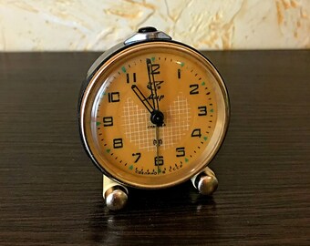 Soviet alarm clock - USSR mechanical alarm clock - Vintage soviet clock - Old alarm clock - Slava Mechanical clock