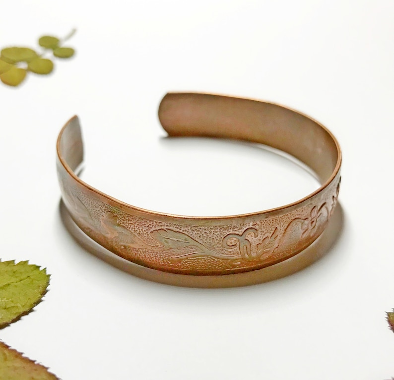 Soviet copper bracelet old copper bracelet cooper Cuff Bracelet russian jewelry USSR copper bracelet with pattern vintage jewelry