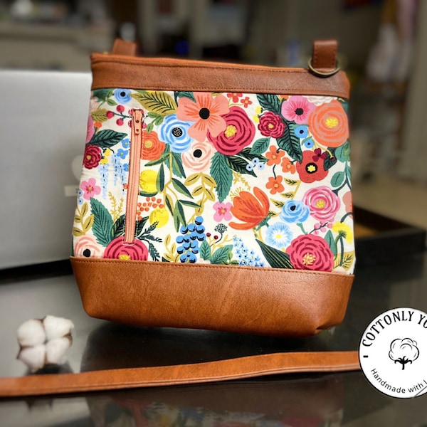 Rifle Paper Co and Cotton+Steel Floral Everyday Crossbody Bag