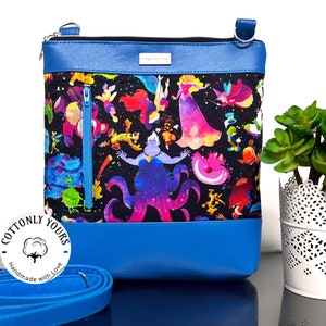 Watercolor Park Silhouettes Crossbody Bag