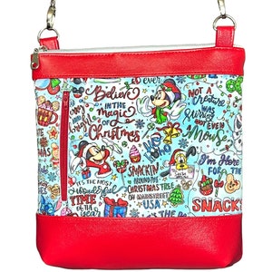 Holiday Mouse - Favorite Doodles-  Crossbody Bag