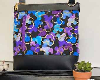 Mouse confetti - Night- Crossbody Bag