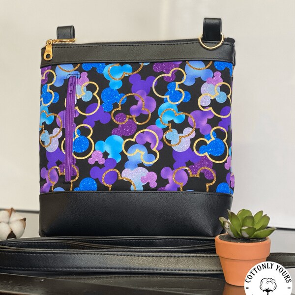 Mouse confetti - Night- Crossbody Bag