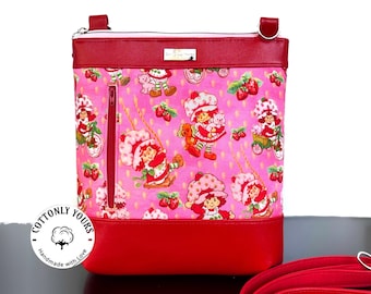 Borsa a tracolla Strawberry - nostalgia anni '80 - vintage - retrò