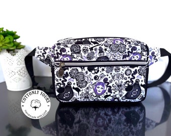 Haunted mansion Belt Bag / Fanny Pack / Double zipper Fanny Pack