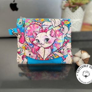 ファンシーキャット - 小さなリストレット - 現金とカードの財布