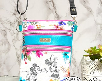 Floral Mouse - Cellphone Crossbody Bag