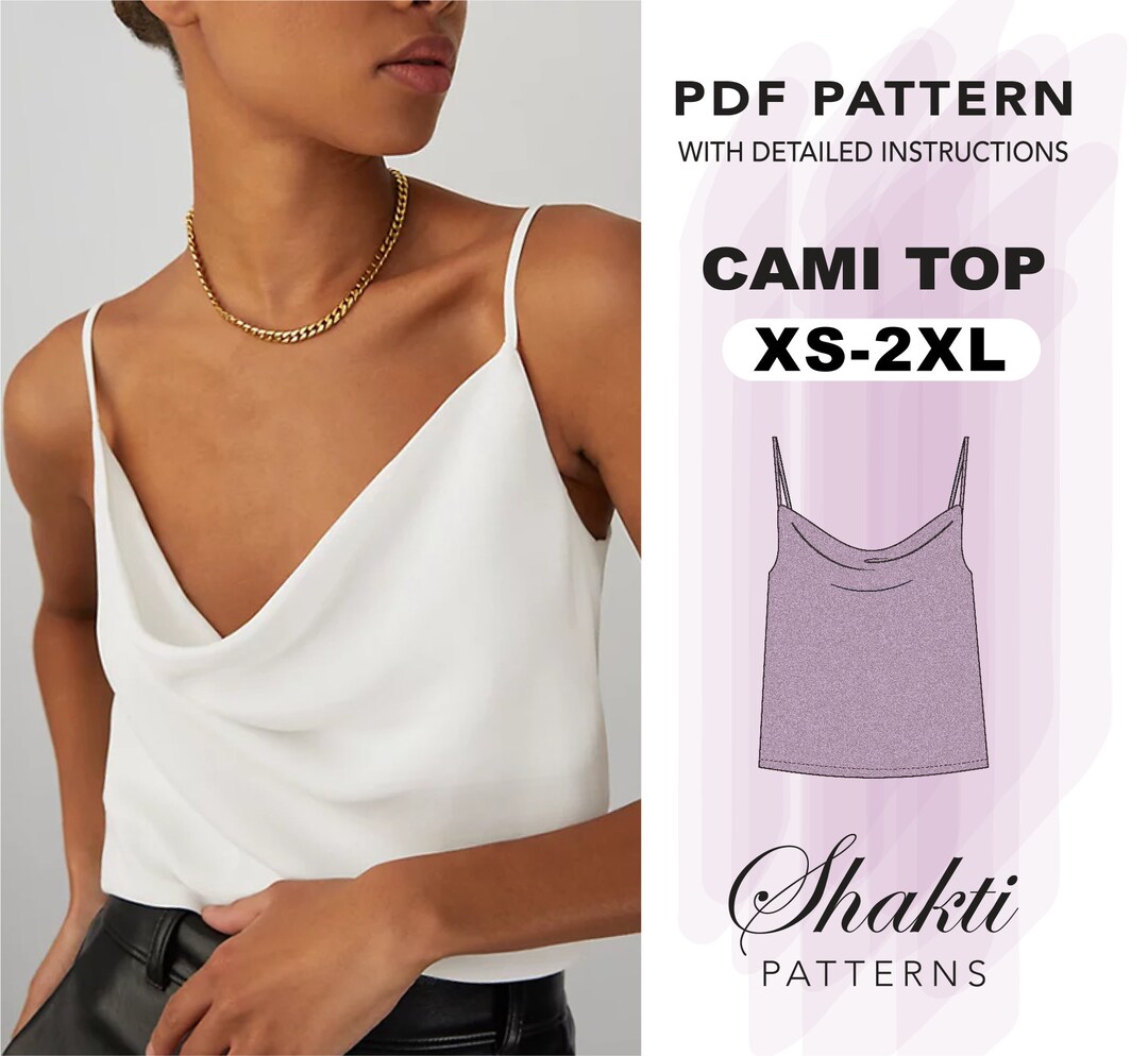 Womens Top Sewing Pattern Blouse Digital Patterns Size Etsy UK