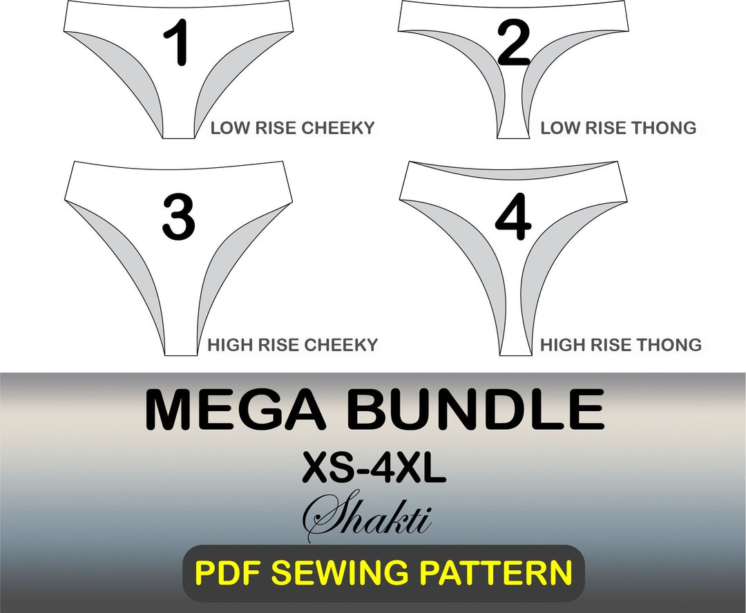 Bundle Bikini PDF Patterns / Bathing Suite Bottom / Swimwear - Etsy