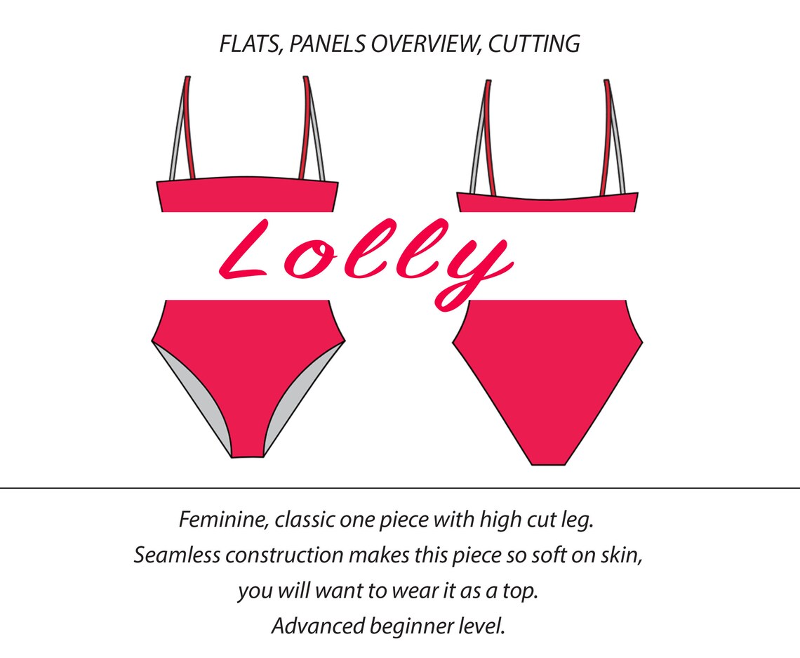 Swimsuit PDF Pattern PDF Bikini Bathing Suit Pattern Etsy