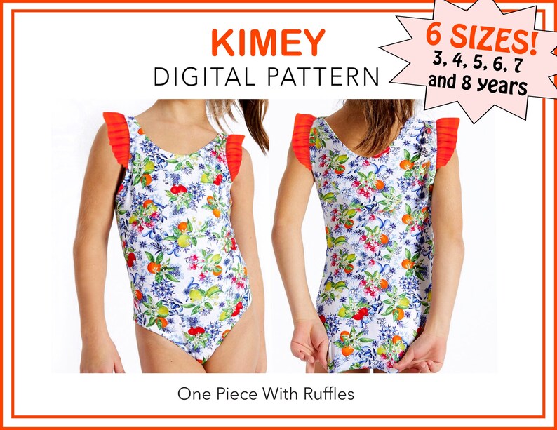 Toddler Swimsuit Sewing Pattern PDF / Swimwear Digital PDF Etsy