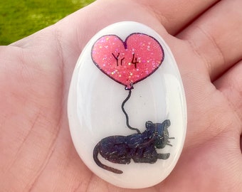 Panther, Heart, Personalised, Friendship, Good Luck, Keepsake, Stone, Gift, Present, Black Panther, Best Friend, Lucky Charm, Love You