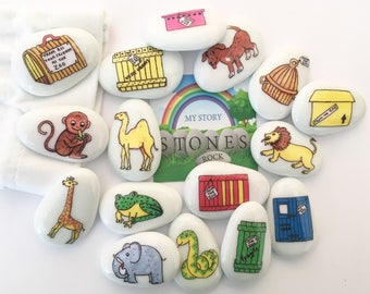Querido Zoológico, Piedras de cuentos, Zoológico, Set, Narración de cuentos, Juego imaginativo, Reversible, Animales, León, Mono, Historia, Simular, Libro, Lectura