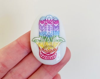 Hamsa, Success, Protection, Evil Eye, Friendship, Good Luck, Keepsake, Stone, Gift, Present, Valentine, Arabic, Lucky Charm, Love You,