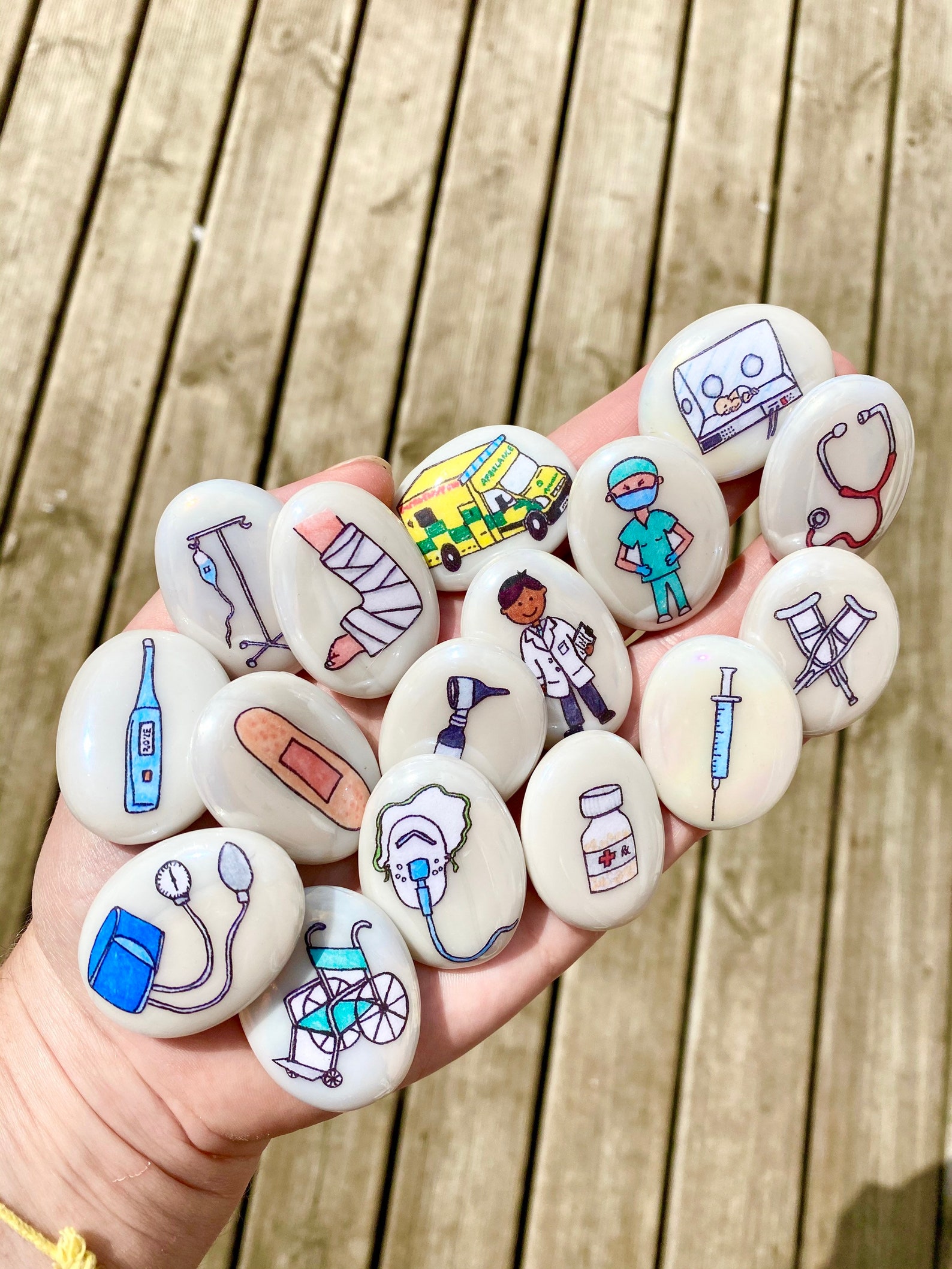 Hospital, Doctors, Medical, NHS, Routine, Rocks, Story Stones ...