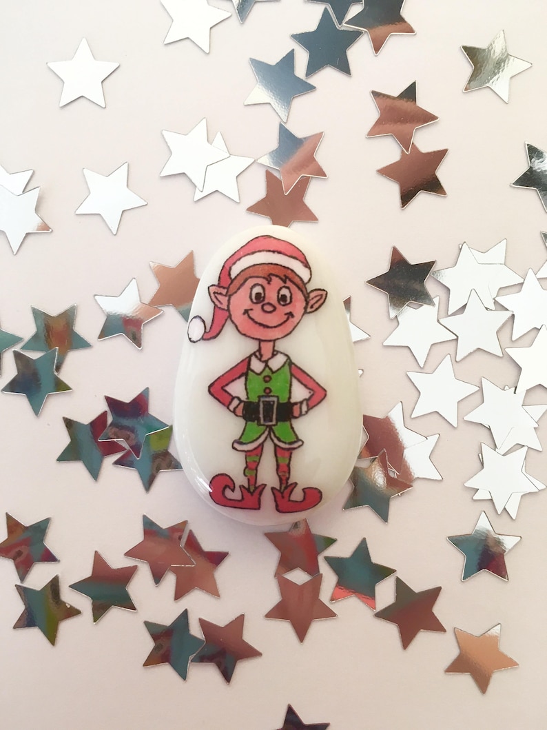 Christmas Elf Elf Friendship Good Luck Keepsake Stone Etsy