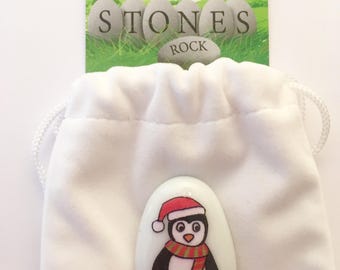 Penguin, Friendship, Good Luck, Keepsake, Stone, Gift, Present, Momento, Best Friend, Lucky Charm, Santa, Christmas, Xmas, Magical