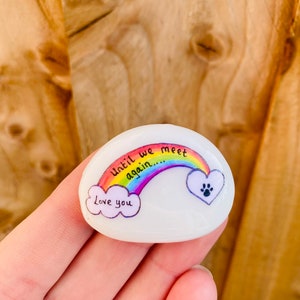 Rainbow Bridge, Pet Loss, Memorial, Rainbow, Dog, Cat, Memory, Keepsake, Stone, Gift, Present, Momento, Best Friends, Gift, Sparkly, Pebble image 6