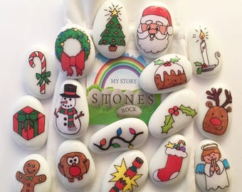 Christmas, Story Stones, Story, Father Christmas, Festive, Gift, Story telling