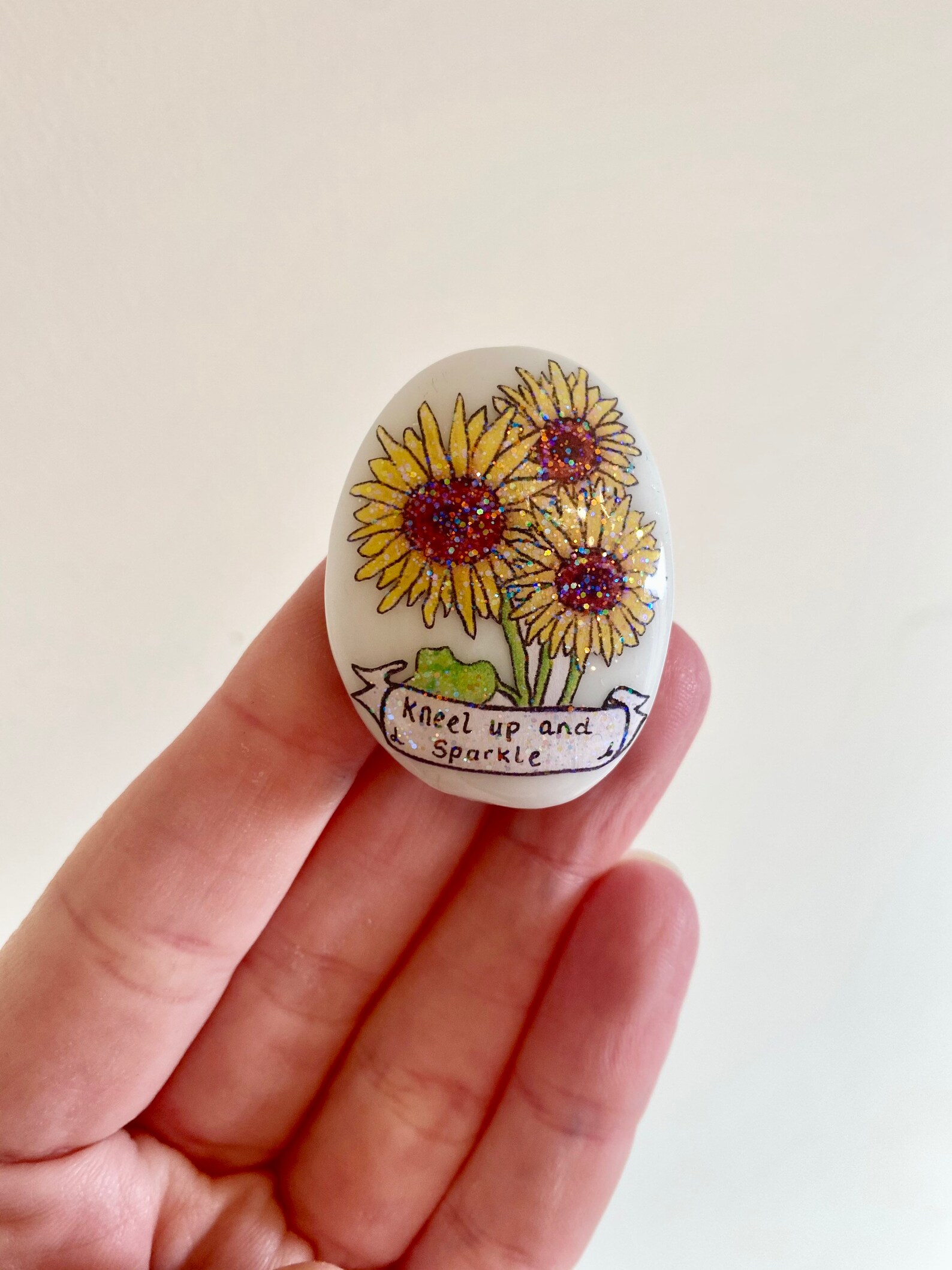 Sunflower Flower Good Luck Keepsake Stone Gift Mothers Etsy