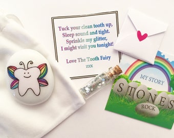 Tooth Fairy, Tooth, Fairy, Stone, Childrens, Charm, Keepsake, Glitter, Letter, Girls, Boys, Girl Fairy, Boy, Pixie