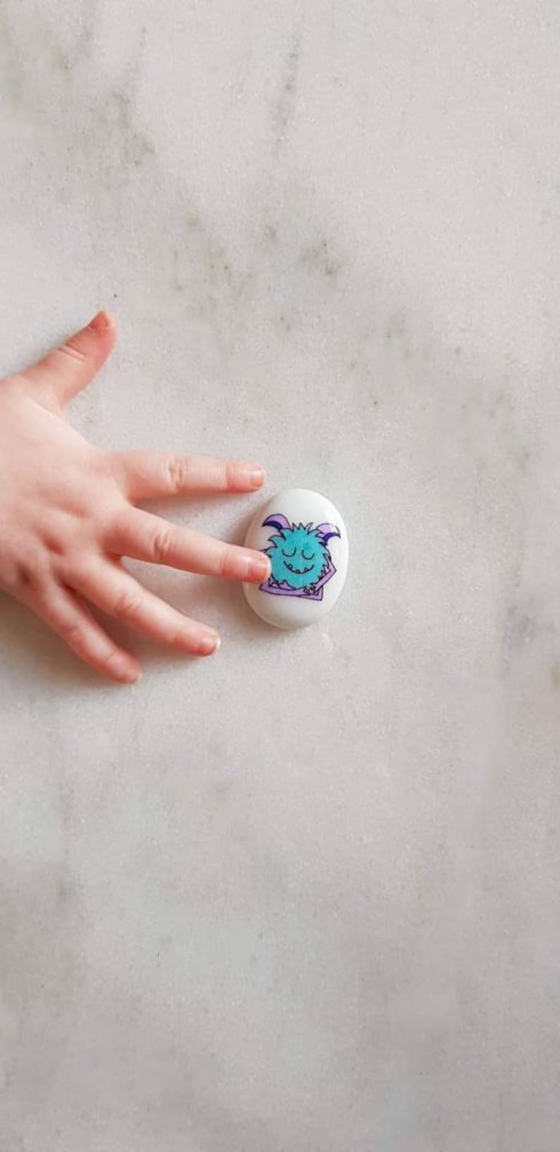 Mindful Monster, Mindfulness, Worry Stone, Childrens, Anxiety Aid, Stress Relief, Sensory Toy, Kids, Meditation, Fiddle Toy, Calming, Yoga image 6