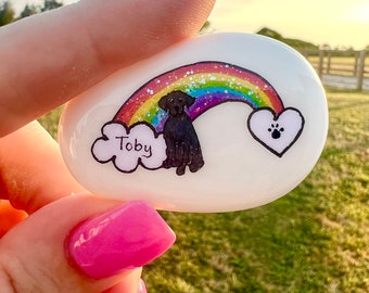 Labrador, Retriever, Rainbow Bridge, Pet Loss, Rainbow, Rainbow Bridge, Hond, Geheugen, Aandenken, Steen, Cadeau, Heden, Beste Vrienden