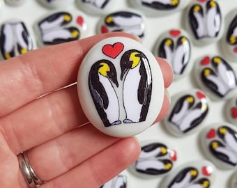 Penguin, Penguin Love, Friendship, Good Luck, Keepsake, Stone, Gift, Present, Momento, Best Friend, Lucky Charm, Friend, Husband, Wife, Love