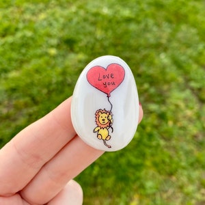 Lion Heart Stone - Etsy