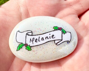 Place Name, Cracker, Santa, Christmas, Kids, Boys, Girls, Keepsake, Stone, Gift, Present, Momento, Xmas, Father Christmas, Eve, Eve Box