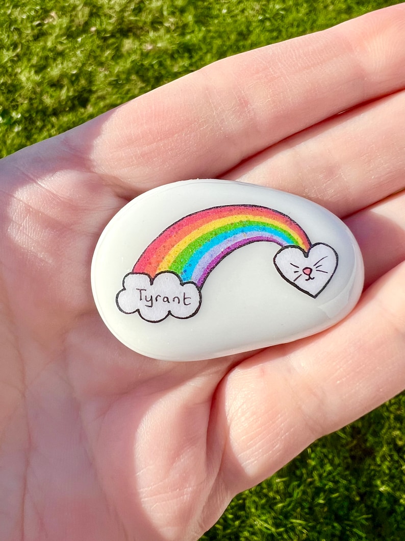 Rainbow Bridge, Pet Loss, Memorial, Rainbow, Dog, Cat, Memory, Keepsake, Stone, Gift, Present, Momento, Best Friends, Gift, Sparkly, Pebble image 10