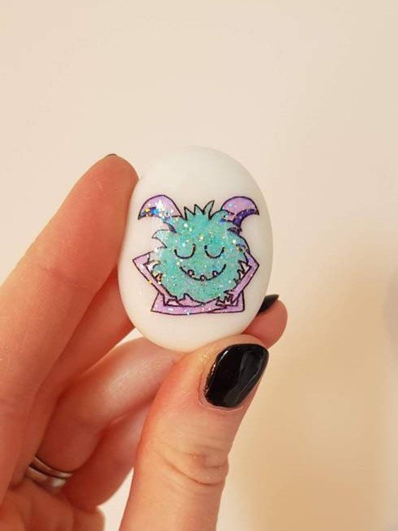 Mindful Monster, Mindfulness, Worry Stone, Childrens, Anxiety Aid, Stress Relief, Sensory Toy, Kids, Meditation, Fiddle Toy, Calming, Yoga image 3