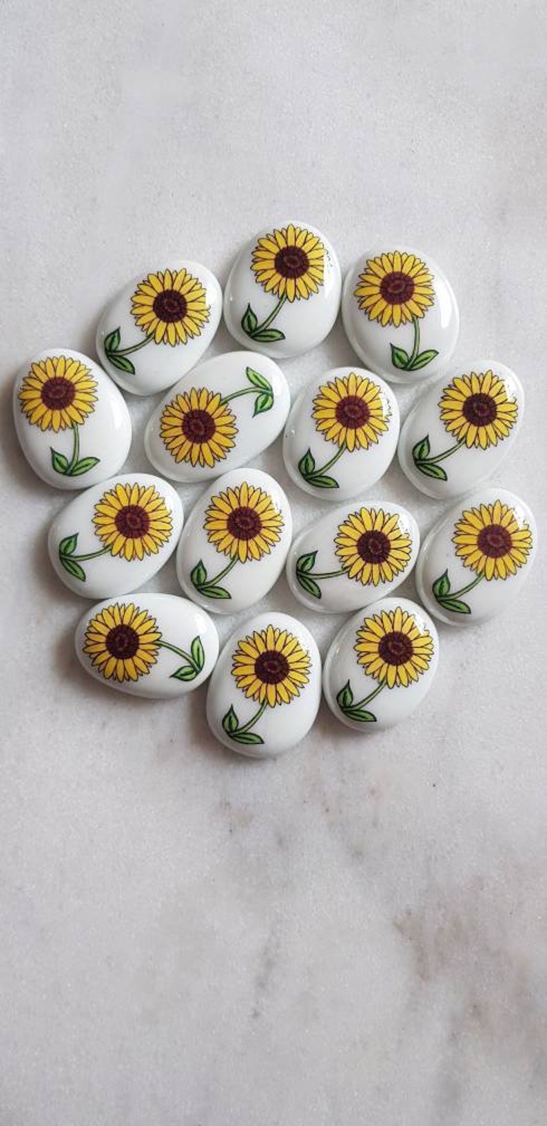 Sunflower Flower Good Luck Keepsake Stone Gift Present Etsy