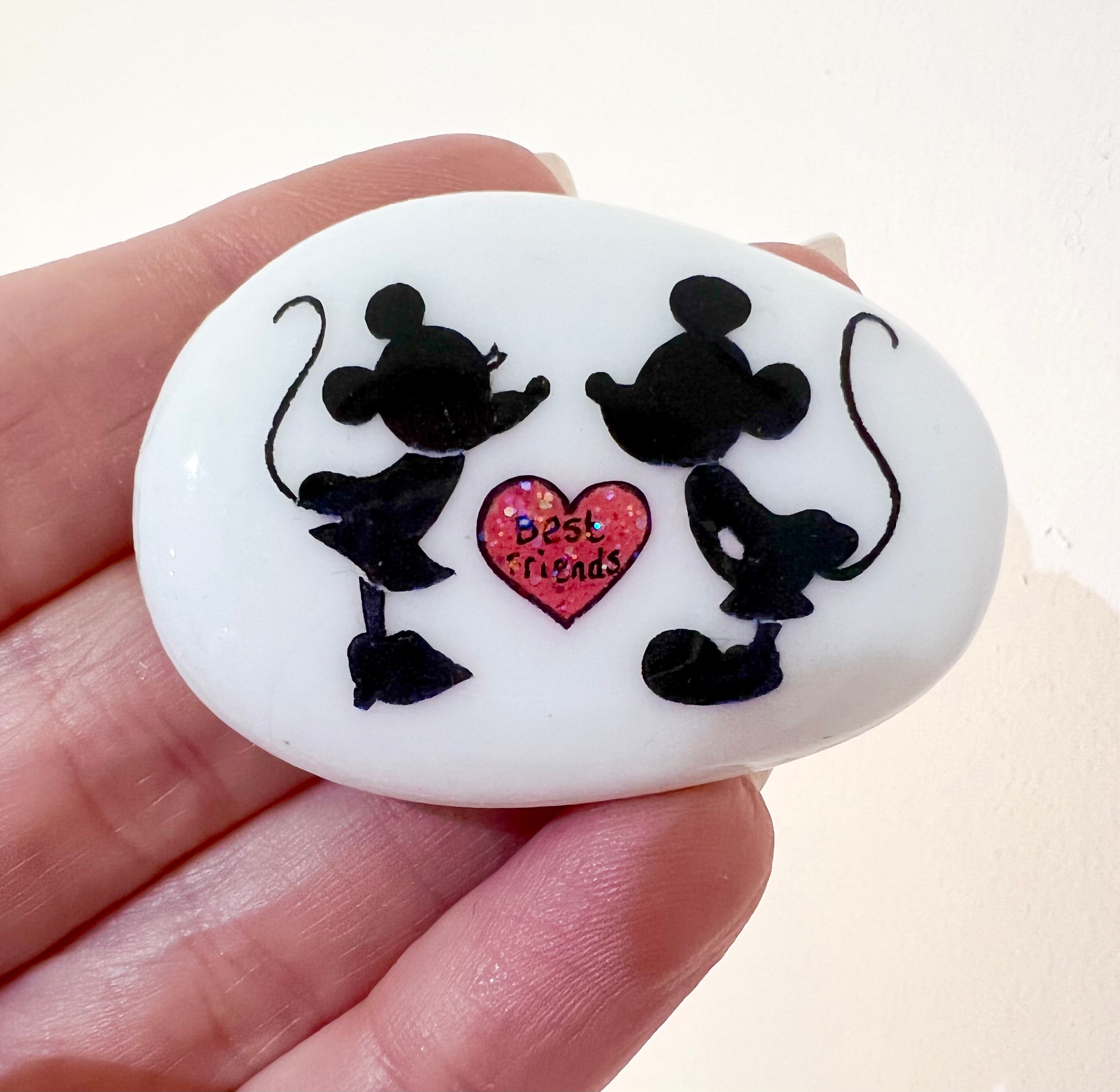Minnie, Mickey, Heart, Personalised, Friendship, Good Luck, Keepsake, Gift, Present, Valentine, Best Friend, Lucky Charm, Love You, Disney