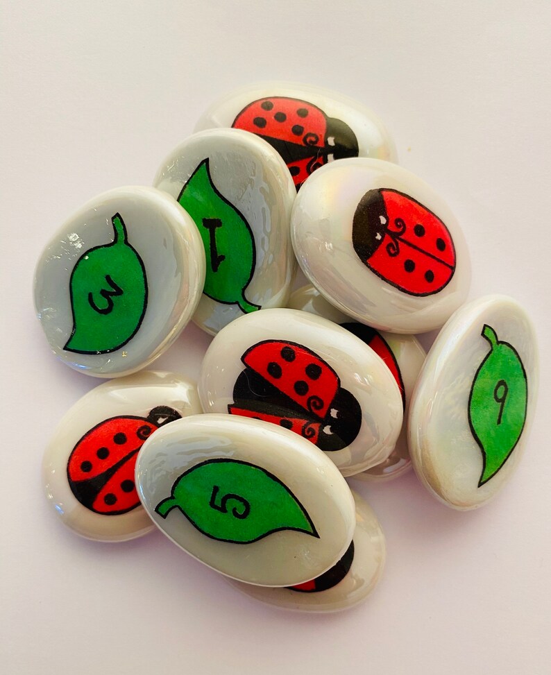 New Ladybird Ladybug Number Stones Pebbles Numbers Gift Etsy