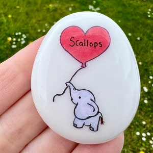 Elephant, Heart, Personalised, Friendship, Good Luck, Keepsake, Stone, Gift, Present, Valentine, Best Friend, Lucky Charm, Love You, Baby image 6