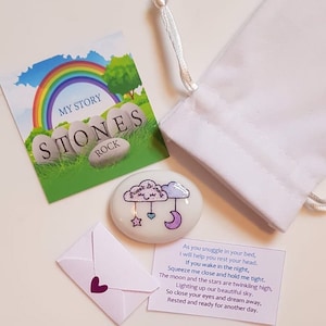 Zoete dromen, Worry Stone, Slaapmiddel, Angsthulpmiddel bij kinderen, Stress, Zintuiglijk speelgoed, Kinderen, Fidget Toy, Bedtijd, Bed, Slaapproblemen