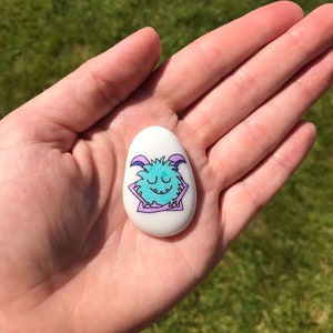 Mindful Monster, Mindfulness, Worry Stone, Childrens, Anxiety Aid, Stress Relief, Sensory Toy, Kids, Meditation, Fiddle Toy, Calming, Yoga image 4