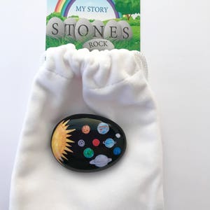 Solar System, Pebble, Good Luck, Keepsake, Stone, Gift, Present, Momento, Best Friends, Galaxy, World, Earth, Unique,  Boys, Girls
