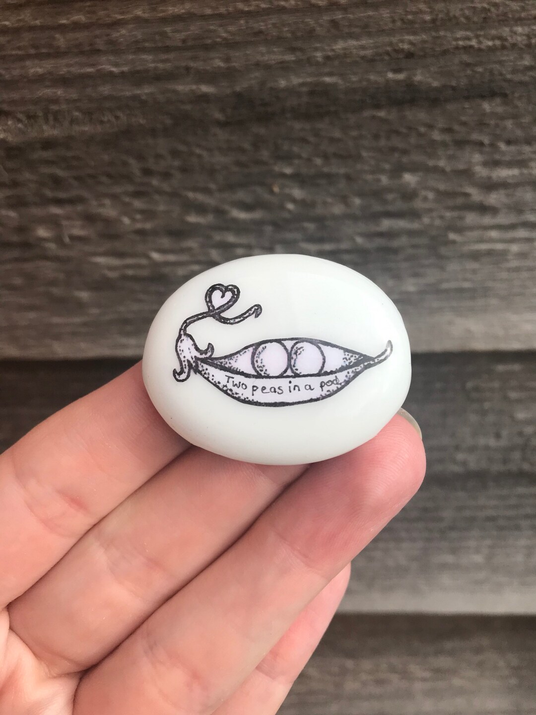 Peas in a Pod, Peapod, Twins, Two Peas in a Pod, Keepsake, Stone, Gift, Present, Momento, Best