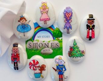 Nutcracker, Christmas, Story Stones, Story, Father Christmas, Festive, Gift, Story telling, Story Sack, Sugar Plum Fairy, Clara