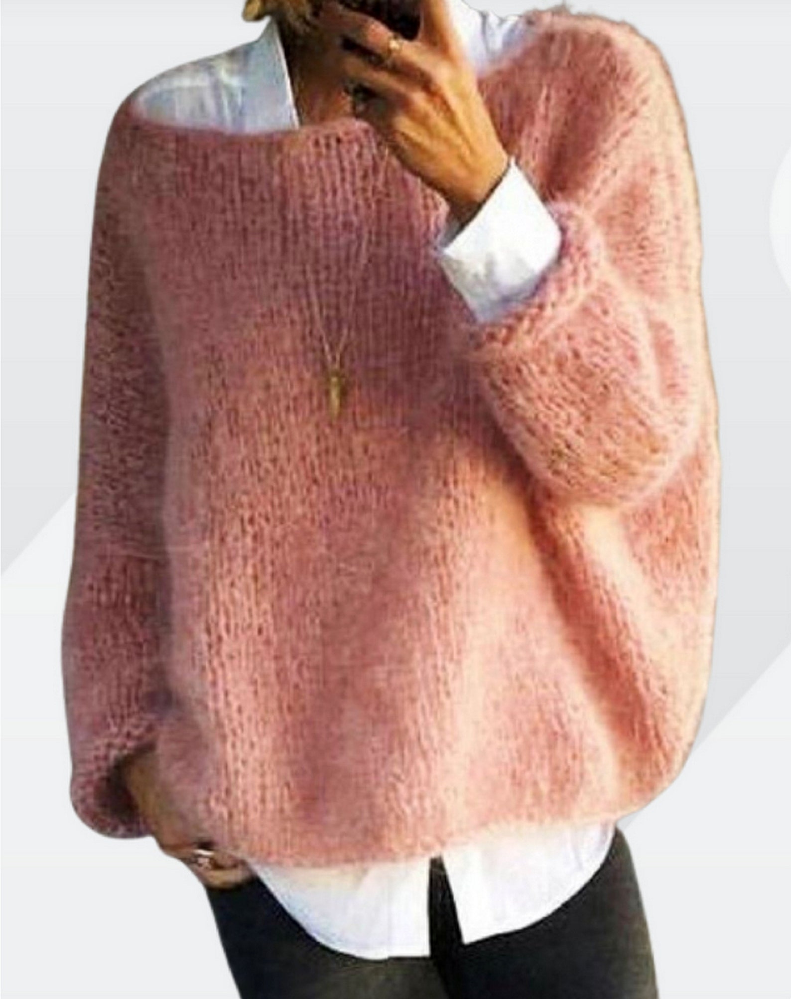 Pink Mohair Jumper. Handknit Sweater. Handmade Top. Super Etsy