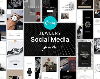 Plantillas de Instagram de Canva para joyería y relojes / Redes sociales modernas