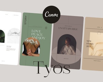 Plantillas modernas de Canva para redes sociales, diseños naturales