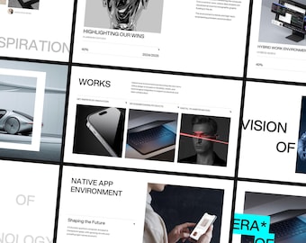 Plantilla de presentación minimalista BLED: diseño moderno en pptx, psd y pdf para diapositivas profesionales