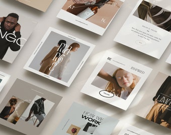 MANGO Social Media Kit para publicaciones de Instagram y Pinterest en formato de plantillas de diseño Canva