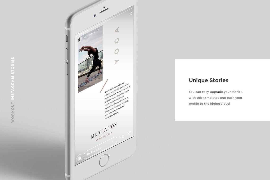 Workout Social Media Powerful Canva Instagram Template Gym | Etsy