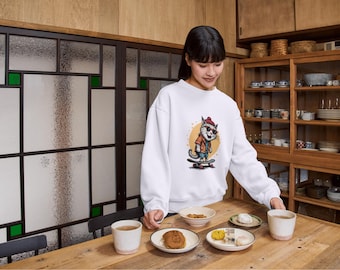 Diseño gráfico de Skateboarding Cat / Ropa e impresiones (Descarga digital)