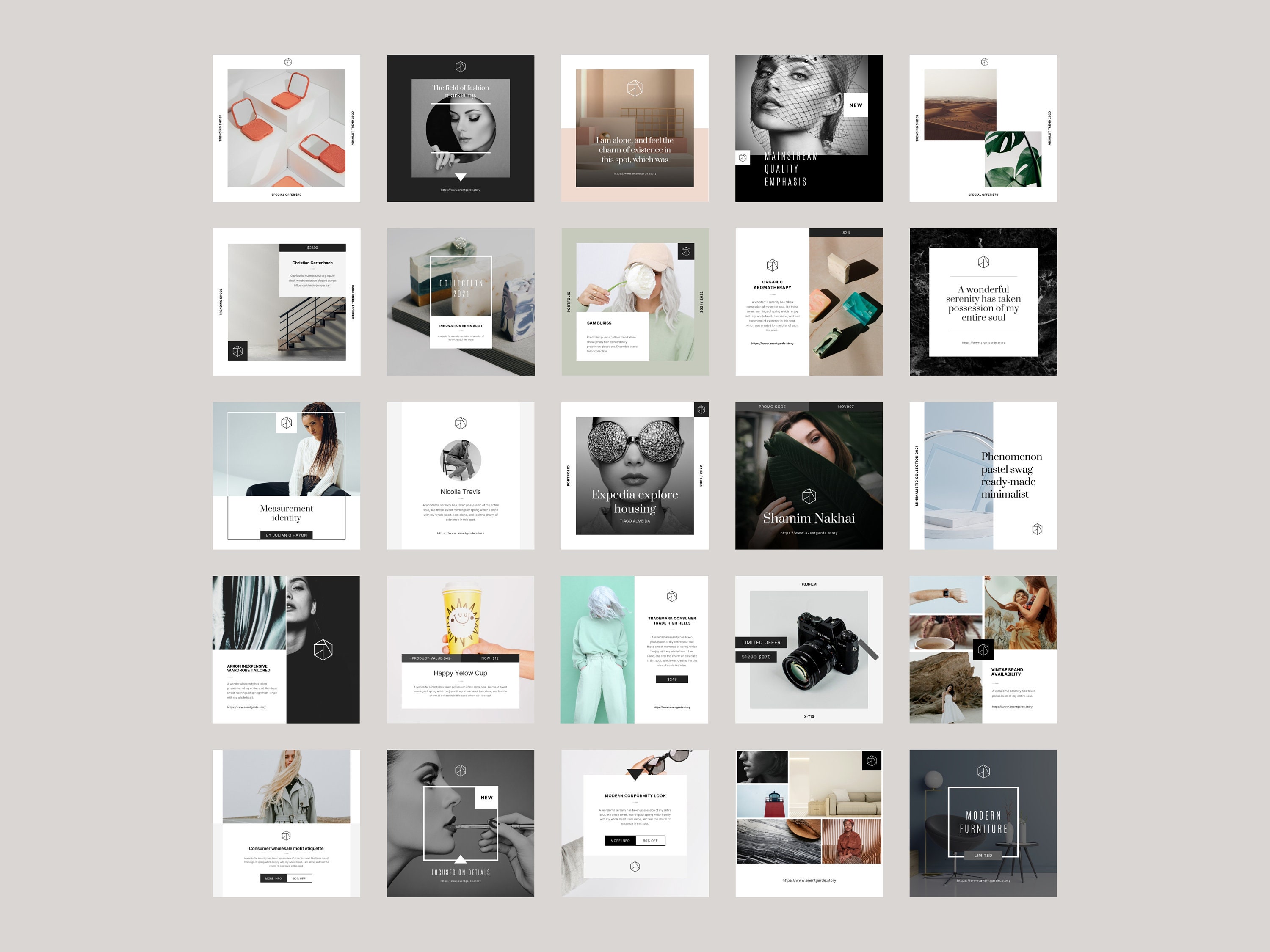 Stylish Canva Social Media Templates for Instagram Story and - Etsy
